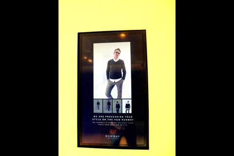 The Runway level on the mezzanine where you are invited to take your place on the brightly lit runway and instructions flash up before your eyes: 'Walk, strike a pose' and suchlike